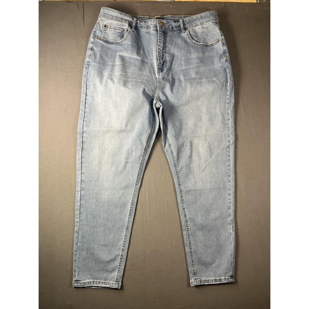 Fashion Nova Eye Catcher high rise skinny Jeans Light blue wash Women's Size 18